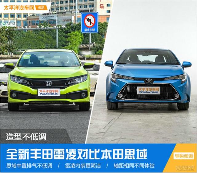 造型不低调 全新丰田雷凌对比本田思域
