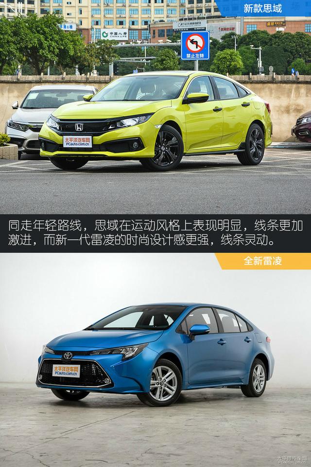 造型不低调 全新丰田雷凌对比本田思域