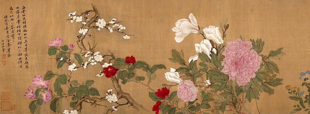 清代恽寿平绘《百花图》（局部）