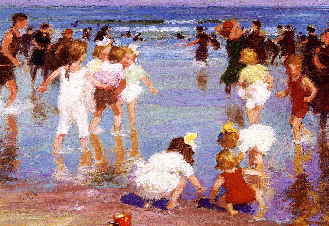 Edward Henry Potthast Happy Days, oil on panel, c. 1910�C1920