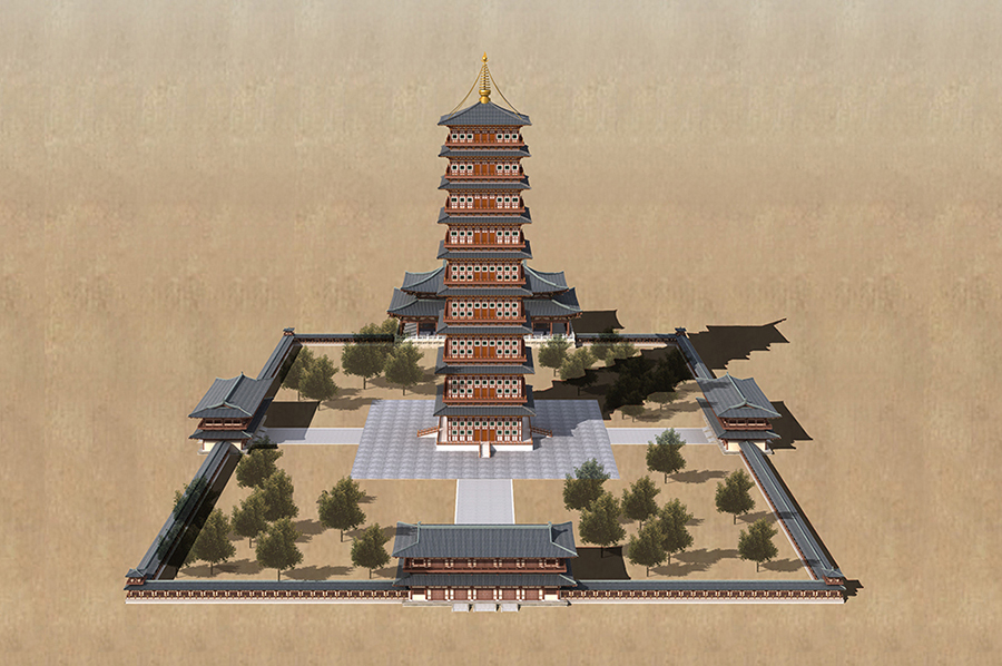永宁寺塔复原图（王贵祥先生研究）