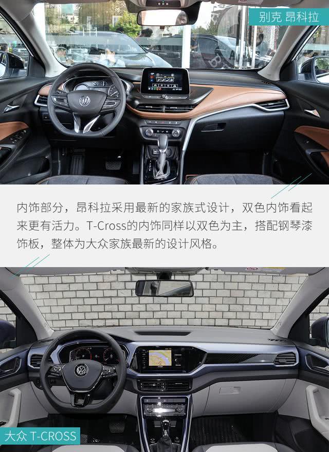 小型SUV之争 别克昂科拉对比大众T-Cross